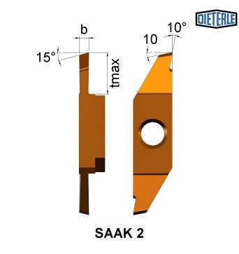 Dieterle Ground Indexable Inserts for Parting Off - SAAK-06-2.0-SP-TR